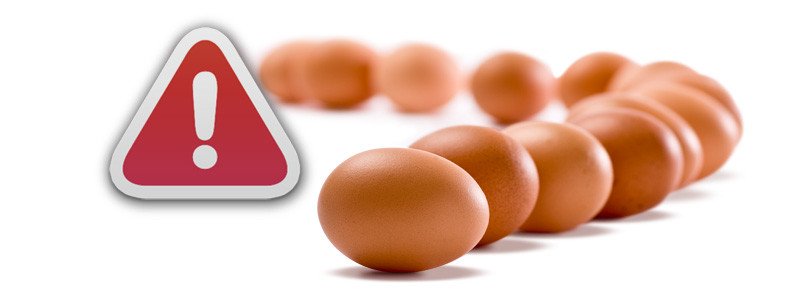 huevos contaminados